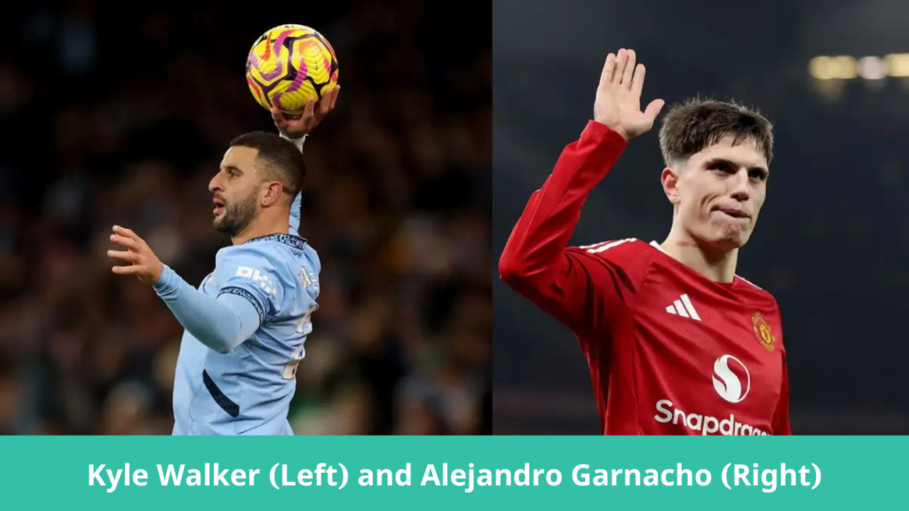 Kyle Walker (Left) and Alejandro Garnacho (Right)