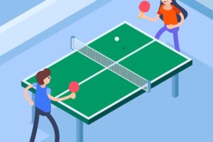 people playing table tennis illustration 23 2148676796